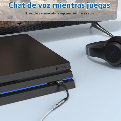 Vista 4 de Adaptador de audio USB a conector de 0.138 in (paquete de 2), adaptador USB a conector de audio, USB-A a 0.138 in TRRS 4-Pole Mic hembra, tarjeta