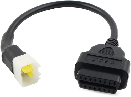Vista 6 de 6Pins OBD2 motocicleta escáner herramienta de diagnóstico adaptador adaptador de cable, cable lector de código para Delphi