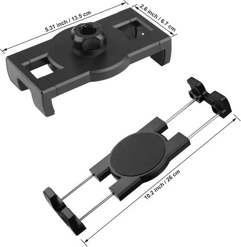 Vista 9 de Mippko Soporte plegable de pared para iPad, soporte para tableta, soporte ajustable de 360°, brazo articulado de aleación de aluminio extensible