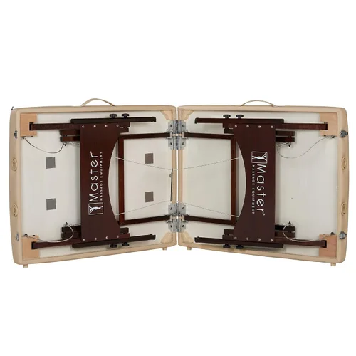 Vista 7 de Master Massage Argo - Mesa de masaje portátil de 28 pulgadas en crema con patas de nogal, cama de spa para ejercicio y masaje de mesa, cama