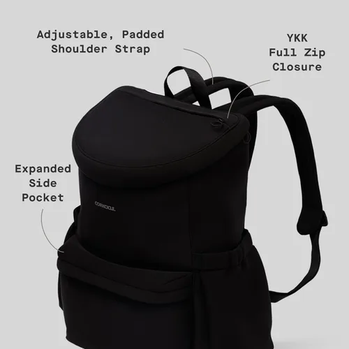 Vista 4 de Corkcicle Lotus Mochila hielera, 15.5 x 17 pulgadas, mantiene fresco todo el día con mochila portátil refrigeradora, bolsillos laterales y segura