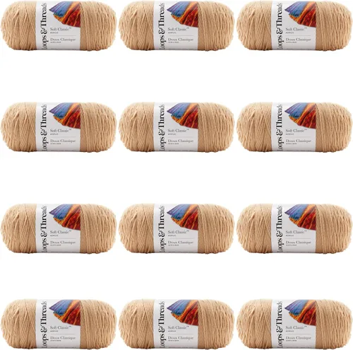 Vista 22 de MICHAELS Paquete de 12: Hilo sólido Soft Classic™ de Loops & Threads®