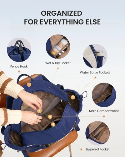 Vista 5 de Mochila de tenis Sucipi para mujeres y hombres, mochila para raquetas de tenis resistente al agua y lavable a máquina, bolsa deportiva ligera