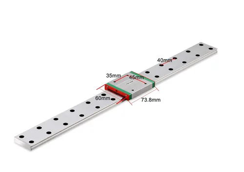 Vista 2 de Carril lineal TEN-ALT, 1 pieza CNC piezas MR15 MGW15 guía lineal miniatura guía guía guía guía guía 19.685 in+2pcs MGW15H deslizante miniatura guía