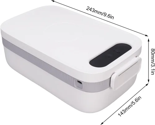 Vista 7 de Yinhing Fiambrera eléctrica para adultos, calentador de alimentos portátil de acero inoxidable 304, con batería de 14000 mAh para oficina, coche