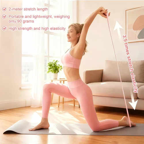 Vista 4 de 8 Bandas de Resistencia para Mujeres, 2 Piezas Bandas de Ejercicio Bandas de Resistencia con Asas, Bandas de Ejercicio Portátiles con Forma de 8