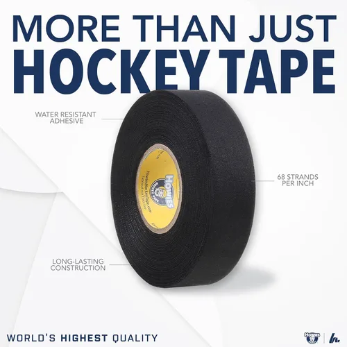 Vista 2 de Howies Hockey - Cinta adhesiva de tela de color de 1 pulgada o cinta transparente para espinilleras, 1 paquete, agarre fuerte, cinta adhesiva