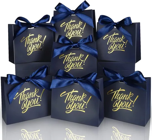 Vista 14 de Paquete de 60 bolsas pequeñas de regalo de agradecimiento, bolsas Marrón