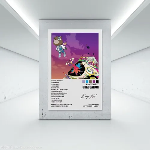 Vista 7 de TAICI Kanye West - Póster de graduación para habitación, lienzo estético, decoración de pared, 16 x 24 pulgadas (15.7 x 23.6 in)