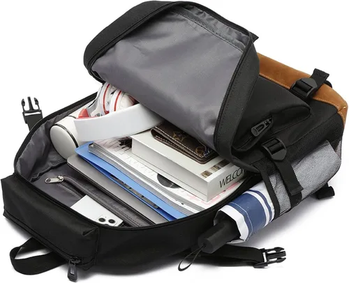 Vista 6 de Cristiano Ronaldo Bookabg - Mochila ligera al Nassr FC con bolsillo frontal, bolsa diaria duradera para jóvenes y adolescentes, Azul marino (Navy1)