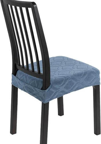 Vista 62 de SearchI Juego de 2 fundas de asiento elásticas para sillas de comedor, suaves, extraíbles y lavables, para sillas de comedor, protector de asiento
