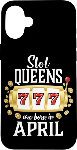 Vista 22 de Slot Queens Are Born In April Casino Women's Birthday Case for iPhone 16
