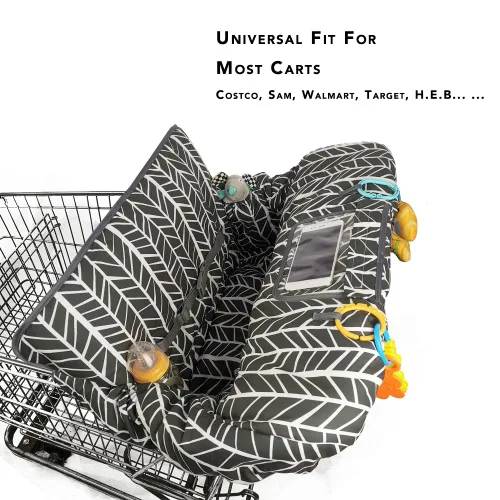 Vista 2 de Funda para carrito de compras para bebé, niño, niña, fundas de carrito multien 1 para bebés, funda acolchada suave para silla alta infantil, lavable