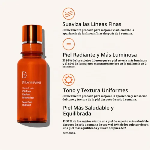 Vista 3 de Dr Dennis Gross VitC+Crema hidratante radiante sin aceite láctico, 1.7 fl oz/1.7 fl oz