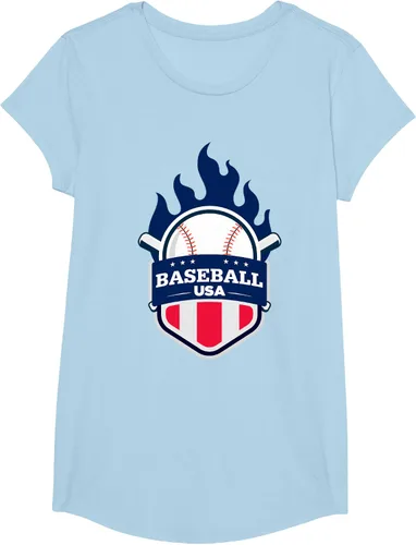 Vista 18 de Baseball USA Support the Team Shirt - Camiseta con la bandera de Estados Unidos, Blanco, S