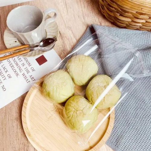 Vista 5 de Bolsas de celofán resellables de 5½ x 7¼ pulgadas, 100 bolsas transparentes para galletas autoadhesivas para tarjetas de galletas de caramelo