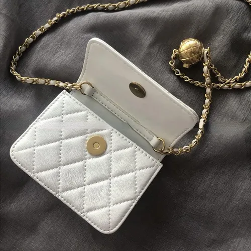 Vista 6 de Mini bolso de cintura para mujer, bolso de cintura pequeño de moda para mujer, accesorios Y2K de moda, Blanco, Moderno