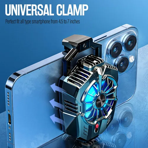 Vista 5 de TRILINK Enfriador de teléfono para juegos, ventilador de refrigeración universal para teléfono con dos modos de enfriamiento, funda de radiador