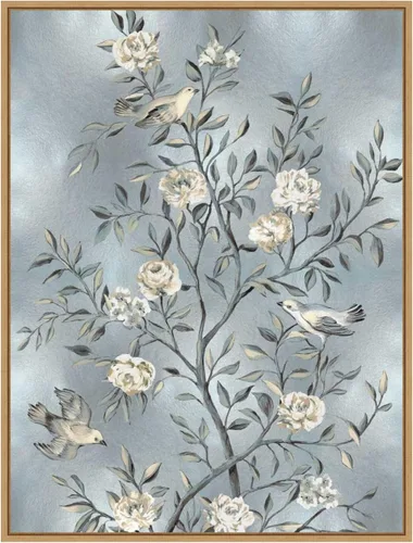 Vista 20 de Amanti Art Lienzo enmarcado para pared, 24 x 18 pulgadas, chinoiserie en plata III por Renee Campbell, lienzo enmarcado para pared, obras de arte