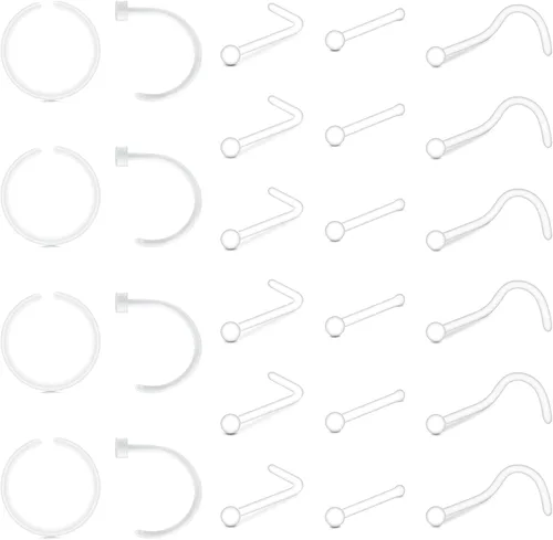 Vista 6 de Zolure Joyería de Perforación - Aretes Claros de Nariz, Anillos, Tabique, Labios, Cartílago, Lengua, Rook, Daith, Oreja, Industrial, Pezón, Piercing