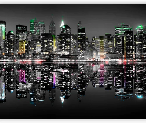 Vista 16 de artgeist Mural de pared Nueva York, 77 x 61 pulgadas, adhesivo autoadhesivo para pared, diseño de foto extraíble, decoración del hogar, paisaje