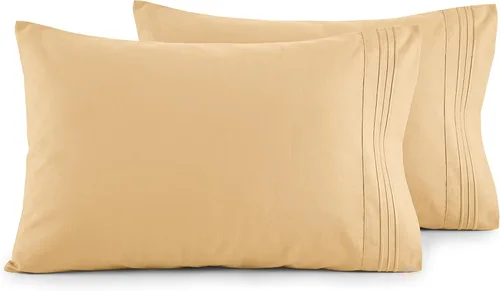 Vista 31 de Elegant Comfort Juego de fundas de almohada ultrasuaves de lujo de 2 piezas - Microfibra premium de calidad hotelera 1500, doble cepillado