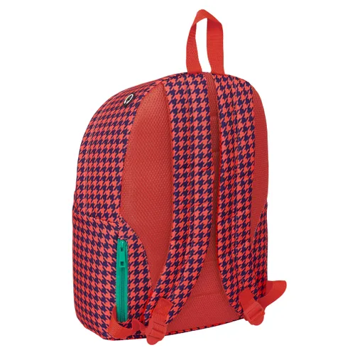 Vista 4 de Mochila para Portátil Nait Nait Pata de gallo coral Coral 31 x 41 x 16 cm