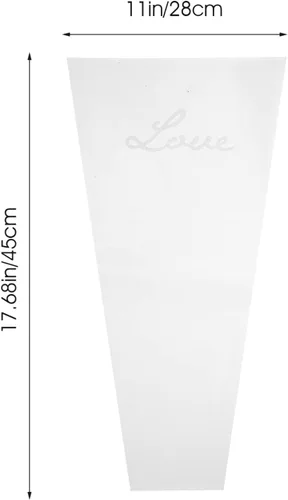 Vista 6 de Didiseaon 50 bolsas de plástico para ramo de flores, fundas de celofán desechables, bolsas de embalaje de ramo de flores transparentes para bodas