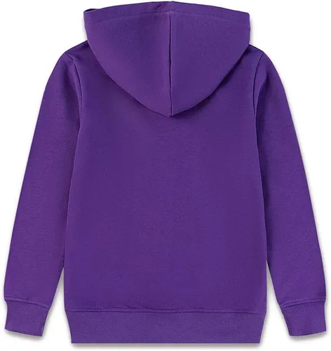 Vista 2 de DEESPACE Sudadera con capucha de vellón cepillado suave con cremallera completa y bolsillo canguro para niños y niñas