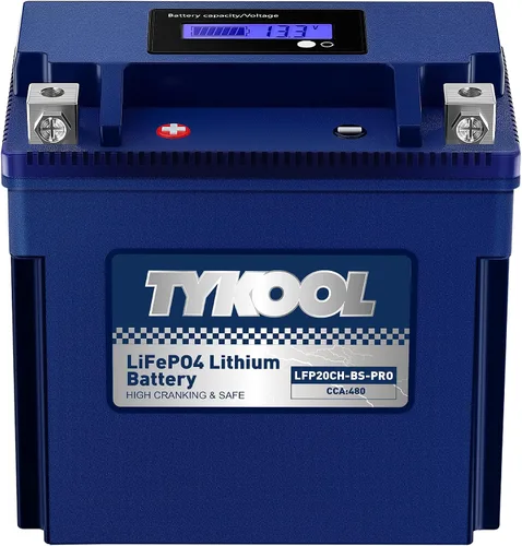 Vista 18 de TYKOOL YTZ5S - Batería de litio para motocicleta, 12,8 V, 3 Ah, 180 CCA LiFePO4, batería para deportes de motor para ATV, UTV, motos de nieve, moto