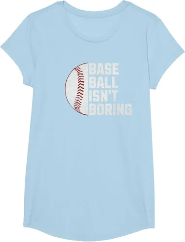 Vista 19 de Camiseta Baseball Isn't Boring, Negro