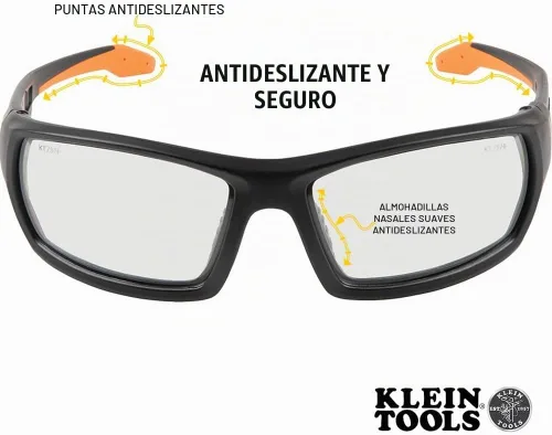 Vista 5 de KLEIN TOOLS 60163 - Gafas de seguridad, gafas protectoras profesionales de EPP con marco completo, resistentes a los arañazos y antivaho con lentes