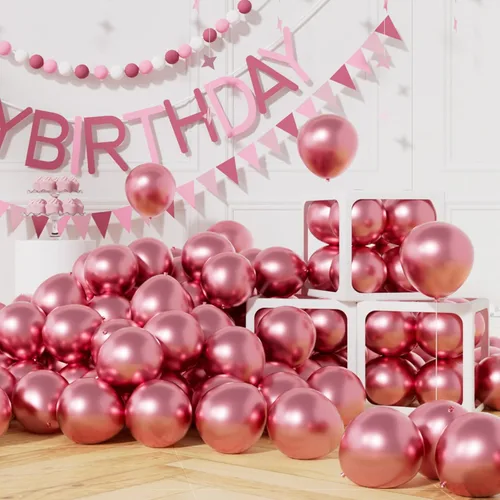Vista 14 de AULE Globos Negros Metálicos de 5 pulgadas 50 Piezas Globos de Látex Negro Cromado Helio Brillante Engrosado Globo Decoración Perfecta para Fiestas