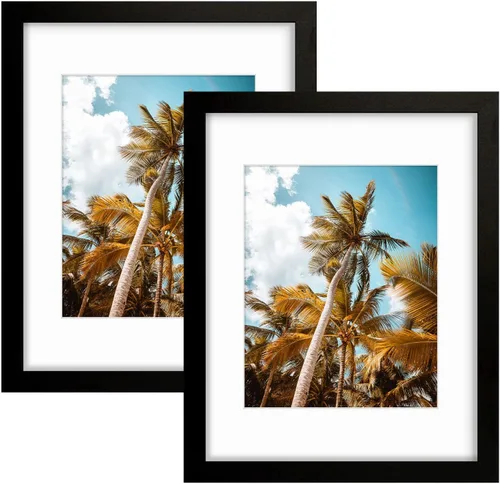 Vista 10 de Frametory, Marco de fotos de 11 x 14 pulgadas con paspartú para fotos de 8 x 10 pulgadas, moldeado ancho de vidrio de alta definición, accesorios