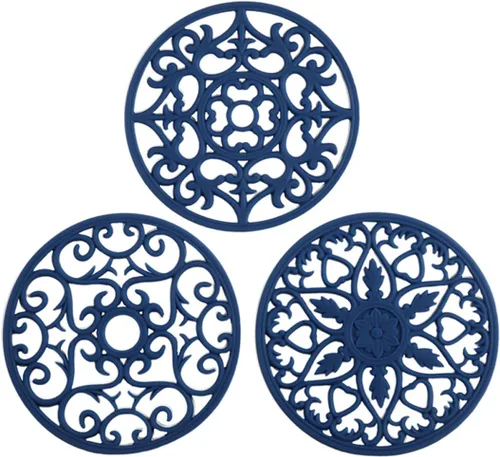 Vista 8 de Salvamanteles de silicona para platos calientes, ollas calientes y almohadillas, protege la encimera de ollas calientes y sartenes que salen
