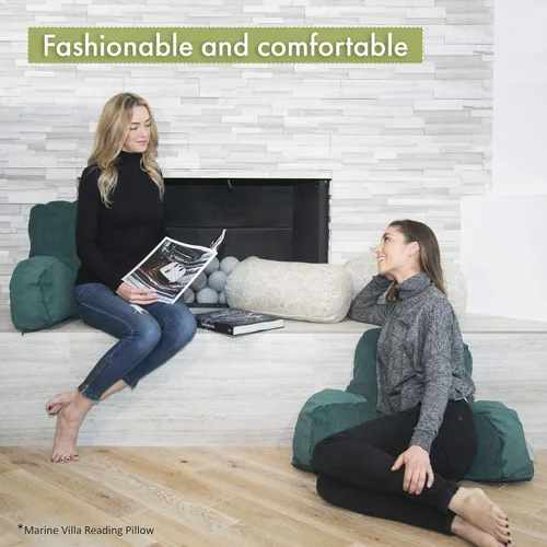 Vista 4 de Majestic Home Goods Wales - Almohada de lectura, color gris