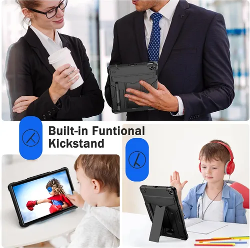 Vista 4 de Funda para Amazon Fire Max 11 (13ª generación, 2023) - Funda protectora híbrida resistente con función atril + 1 protector de pantalla y 1 lápiz