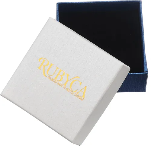 Vista 5 de RUBYCA Living Memory Locket collar 12 piedras natales de cristal flotante
