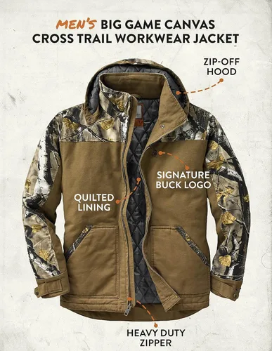 Vista 6 de Legendary Whitetails Men's Canvas Cross Trail Workwear Coat
