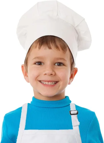 Vista 3 de Sombrero de chef personalizado para niños, sombrero ajustable bordado personalizado para niños pequeños y niños de 3 a 13 años, mezcla
