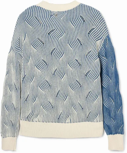 Vista 7 de Desigual Suéter de punto bicolor para mujer