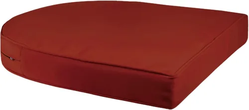 Vista 5 de Jeco Silla de mimbre con cojín rojo, juego de 2, blanco/W00206- Blanco/Rojo Ladrillo