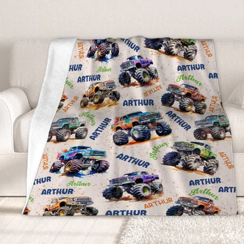 Vista 75 de Manta de bebé con texto en inglés «Just A Boy Who Loves Trucks» para niños y niñas, manta súper suave para envolver al recién nacido, acogedora