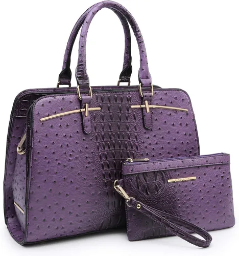 Vista 14 de Dasein - Juego de bolso y monedero para mujer, set de 2 piezas con 3 compartimentos, bolso con asa superior y correa para el hombro