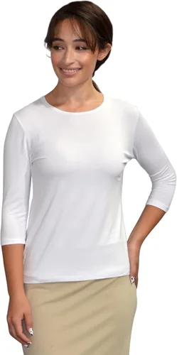 Vista 2 de Kosher Casual Camiseta modesta de capas con cuello redondo y manga 34 cerrada para mujer