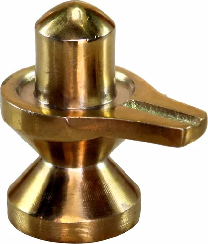 Vista 5 de eSplanade Latón Shiva Lingam Ídolo Murti (2,5 pulgadas)