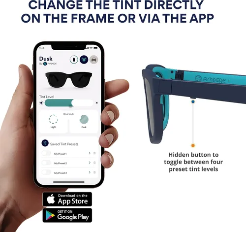 Vista 2 de Ampere Aplicación Dusk con gafas de sol inteligentes ajustables