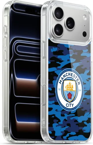 Vista 200 de Head Case Designs Funda de gel con licencia oficial del Manchester City Man City FC Blue Moon Badge Camou [protección de grado militar] compatible