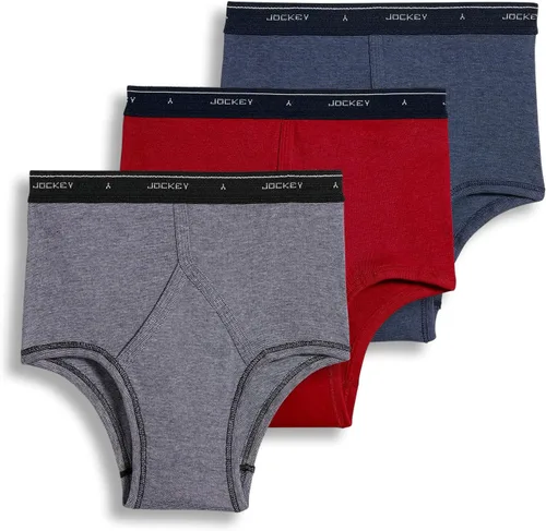 Vista 5 de Jockey Calzoncillos clásicos de tiro completo, paquete de 3, ropa interior 100% algodón para hombre Autumn Stripe