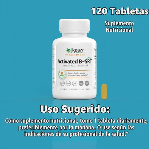 Vista 7 de Jigsaw Health Complejo B activado con SRT, 120 comprimidos